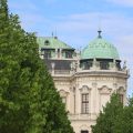 Wien Tour: Blick auf das Schloss Belvedere vom botanischen Garten